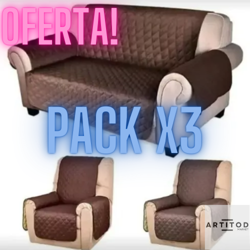 Pack 3 Cubre Sofá Coach-Cover